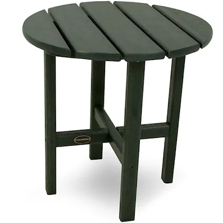 18" Side Table with Slat Design
